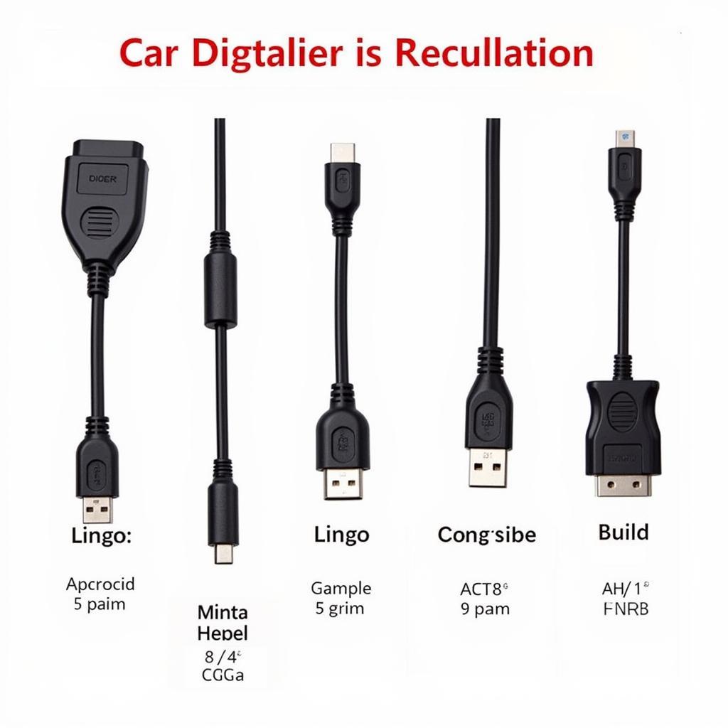 Different Types of GM Diagnostic Cables