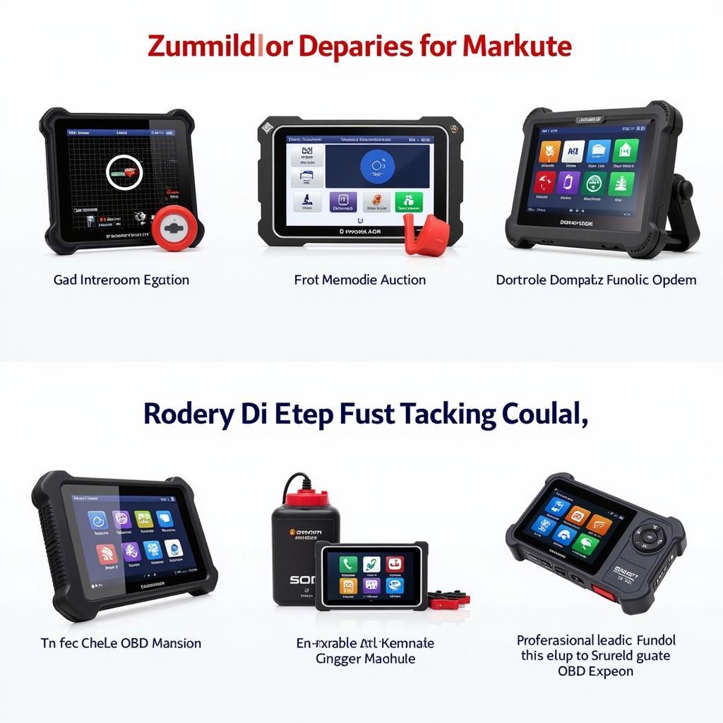 Various OBD2 Scan Tools Displayed