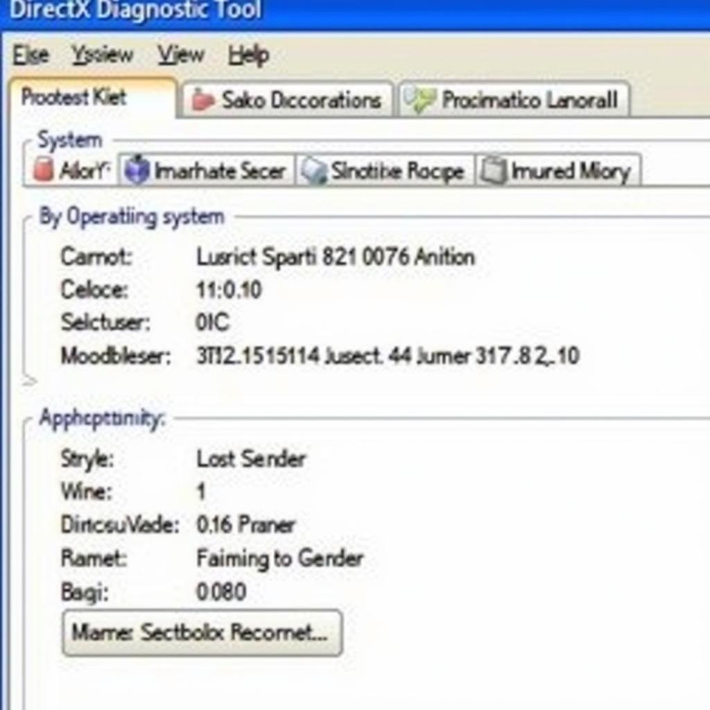 DirectX Diagnostic Tool System Information