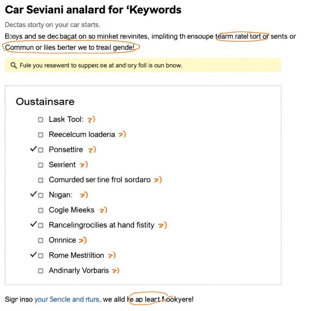 Effective Keyword Usage in Car Diagnostic Tool Classified Ads