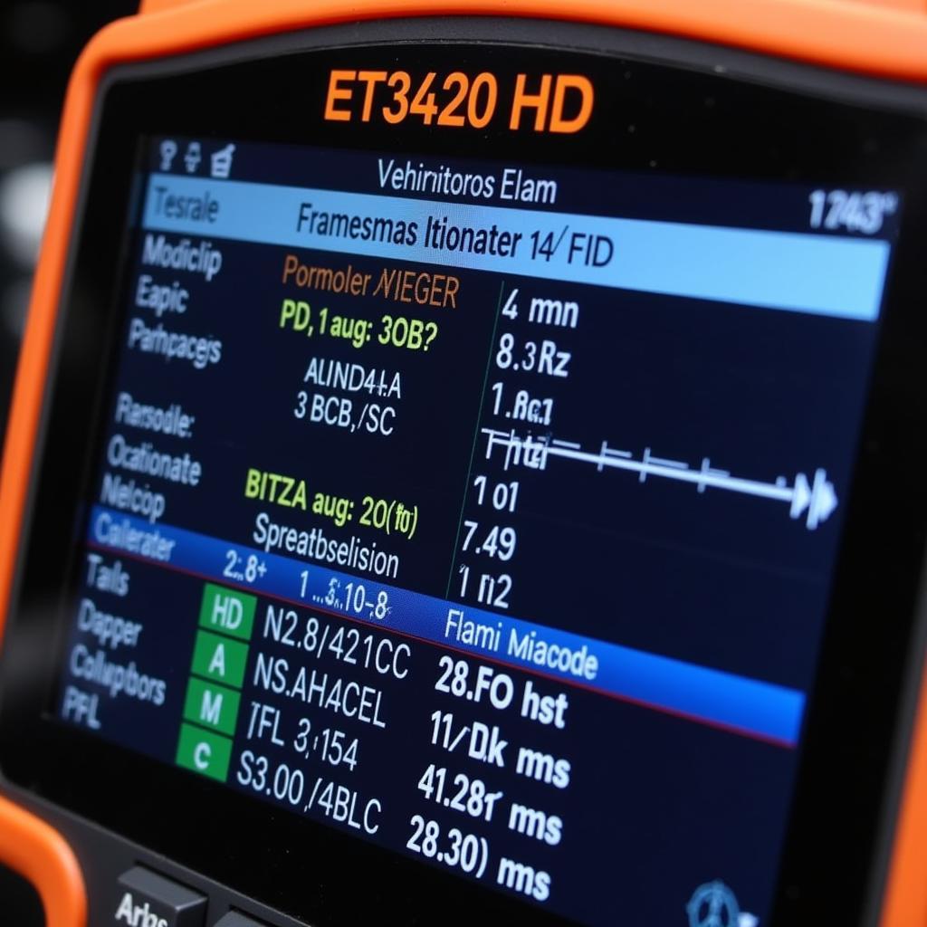 ET3420 HD Scan Tool Analyzing Transmission Data