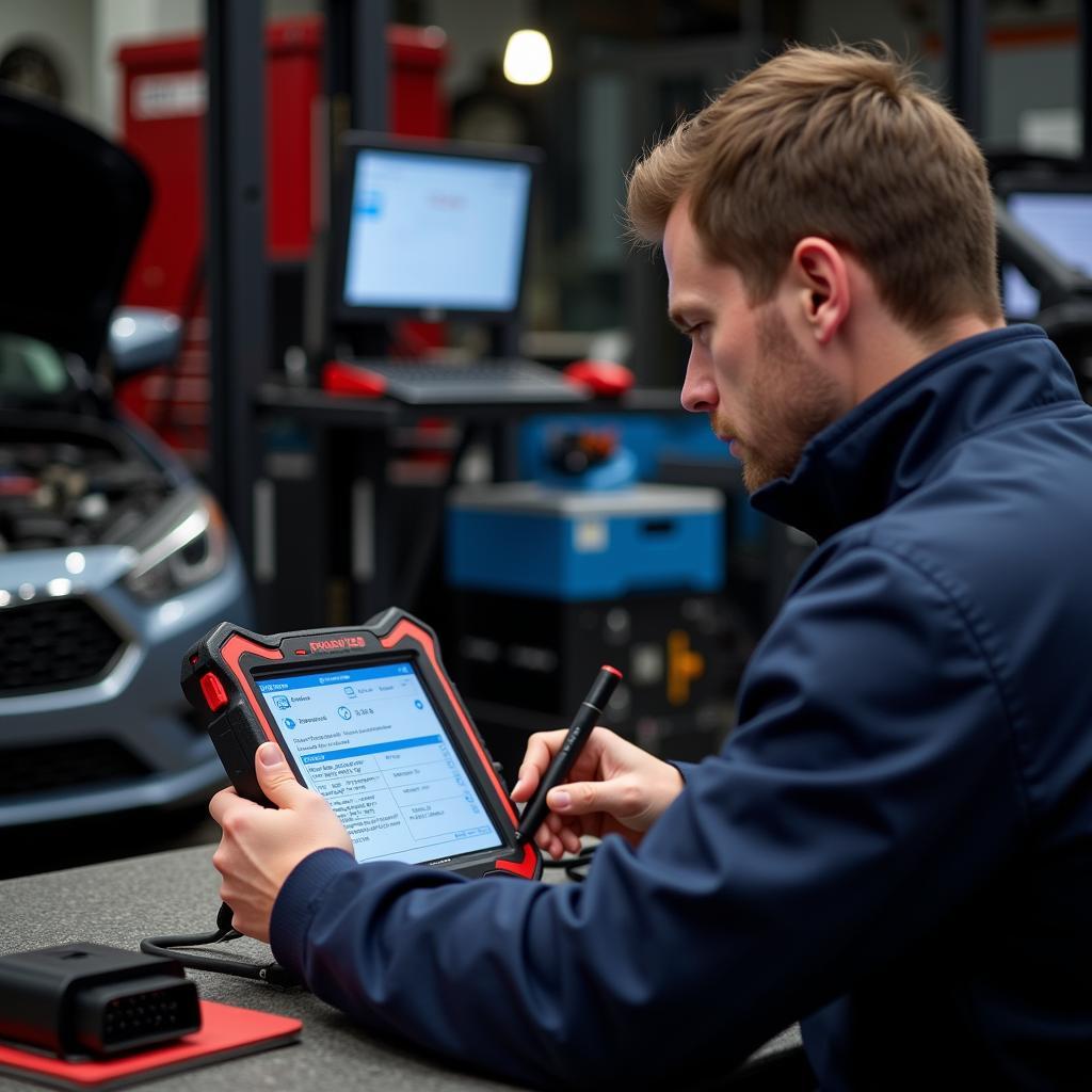 Expert Using Performance Tool OBDII Scanner