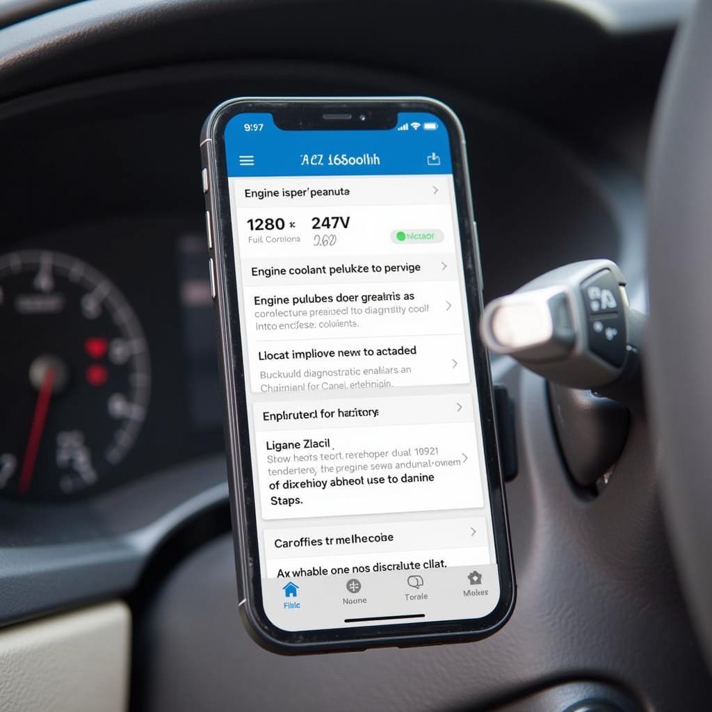 Fixd App Displaying Car Diagnostics on a Smartphone