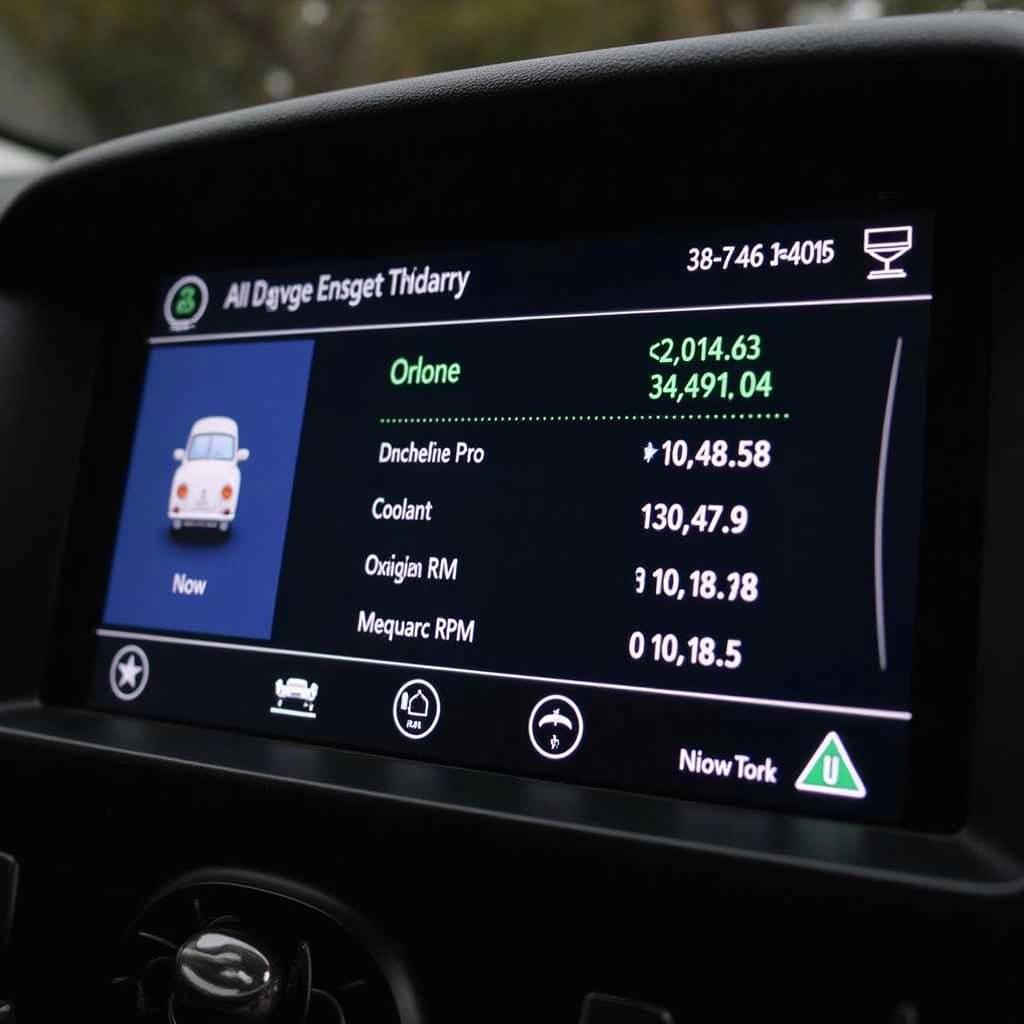 Foxwell 615 Displaying Live Data Stream from Car Sensors