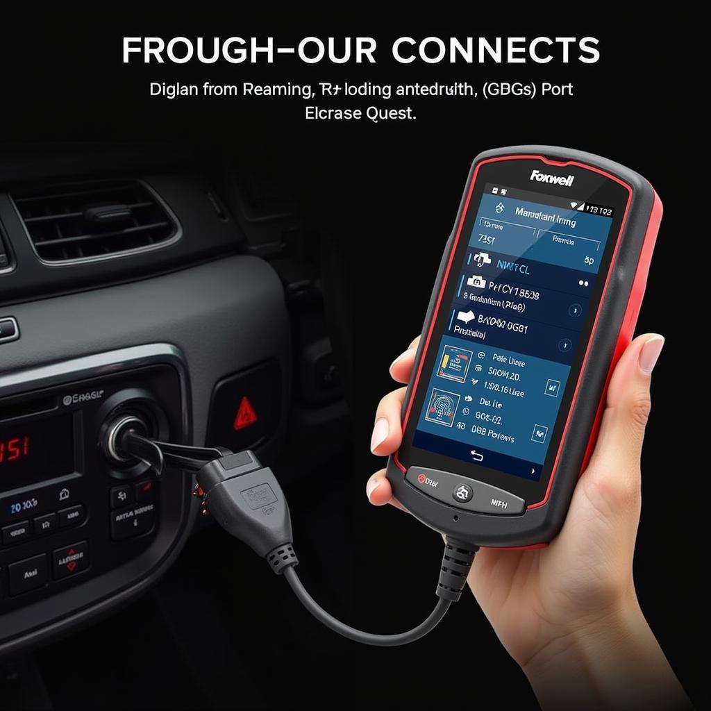 Foxwell NT5 Connected to OBD2 Port