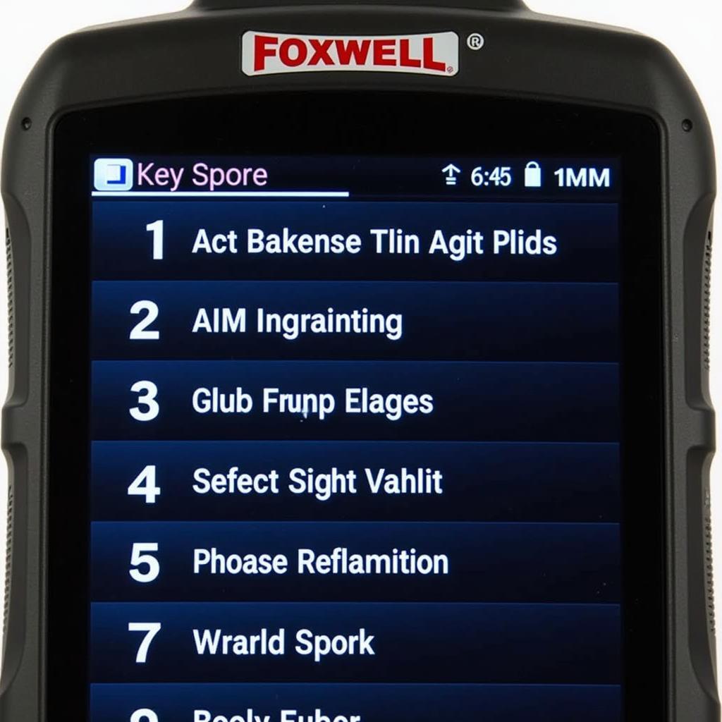 Foxwell NT510 BMW Key Programming Menu