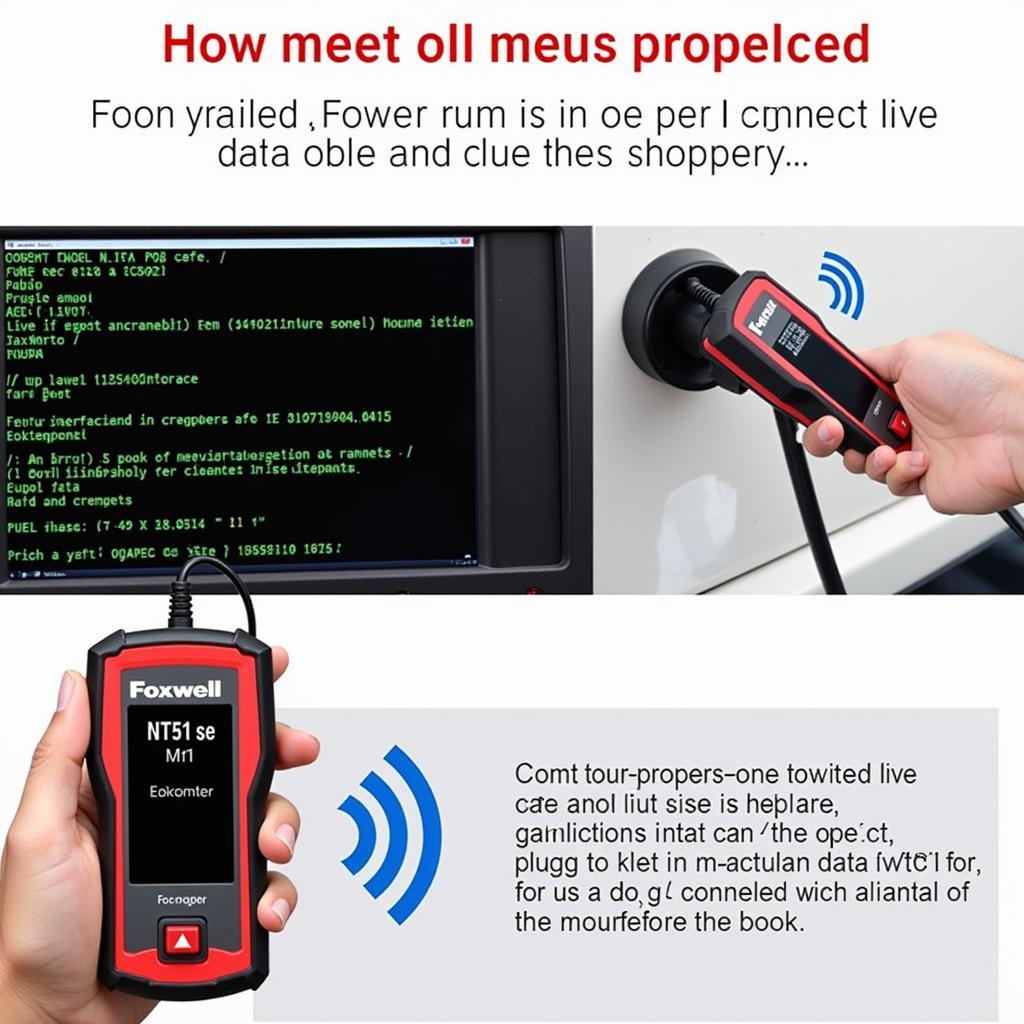 Foxwell NT510 Connected to OBD2 Port