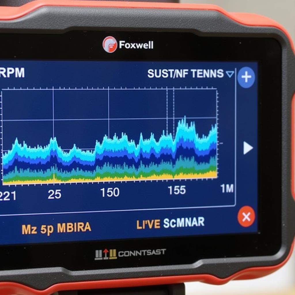 Foxwell Scanner Displaying Live Data Graph