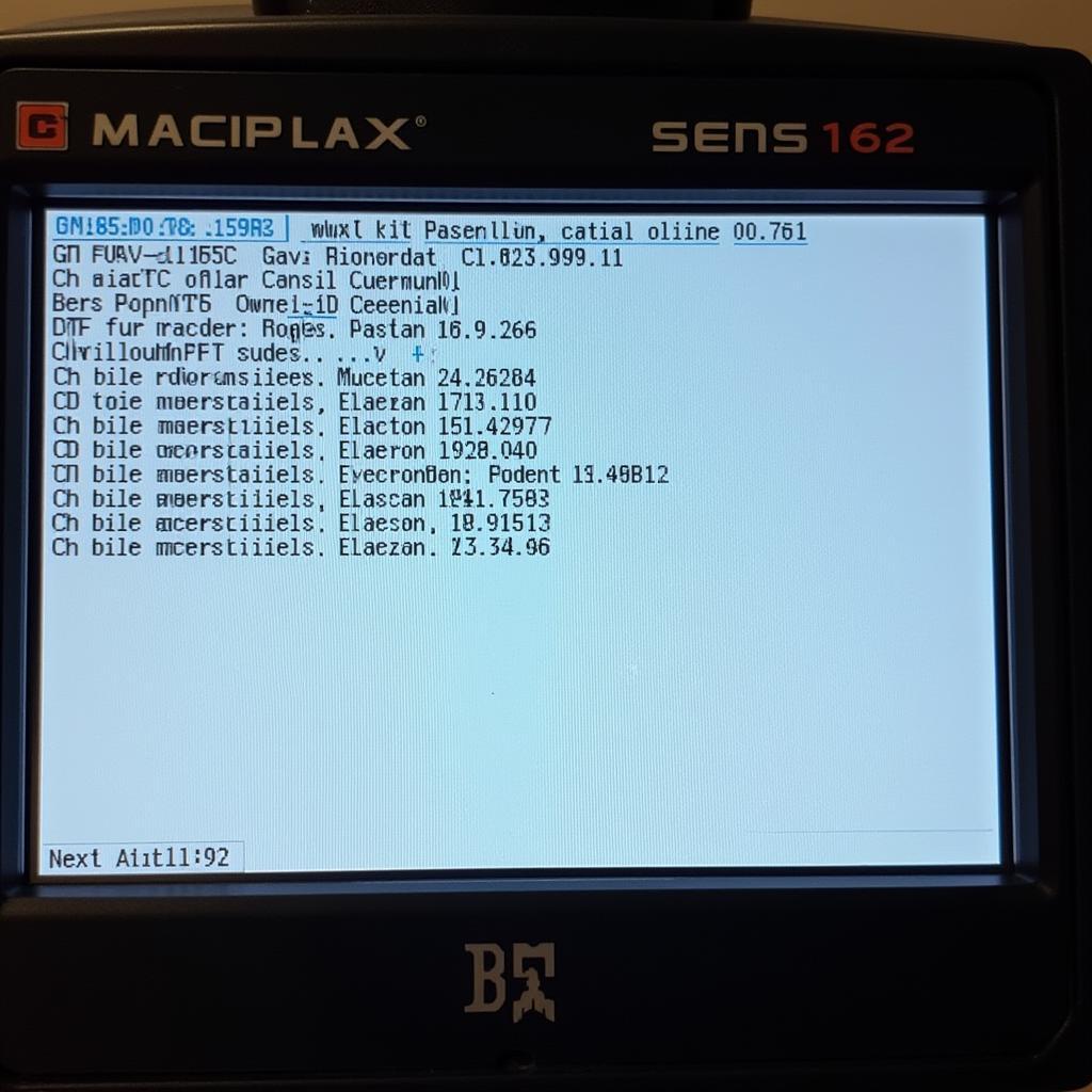 GM Scan Tool Displaying Diagnostic Codes