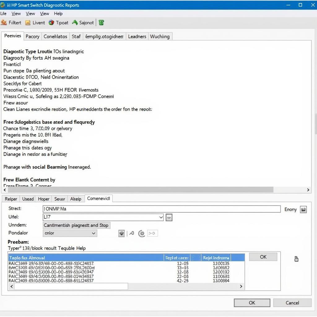 HP Smart Switch Diagnostic Report