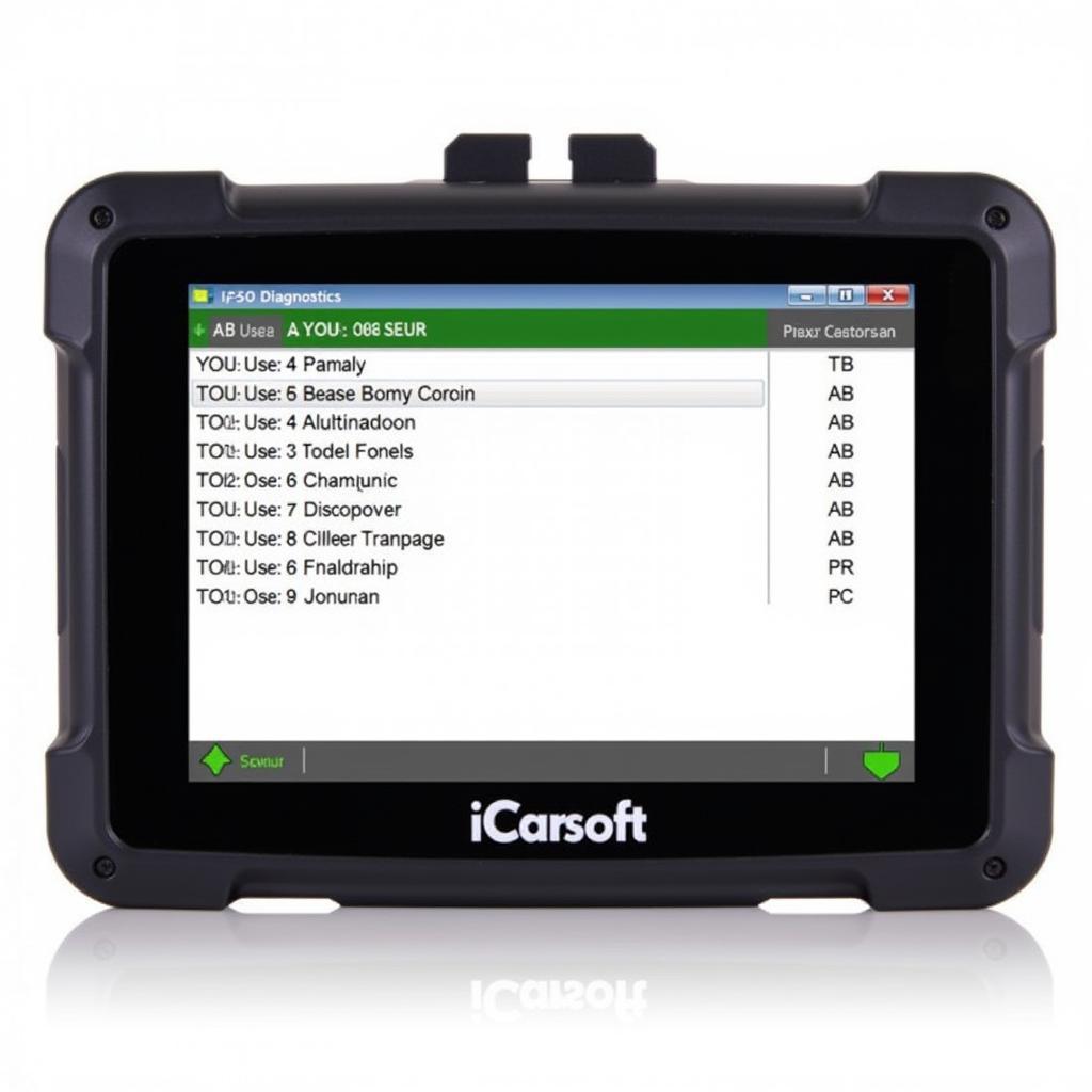 iCarsoft i930 Displaying Diagnostic Trouble Codes