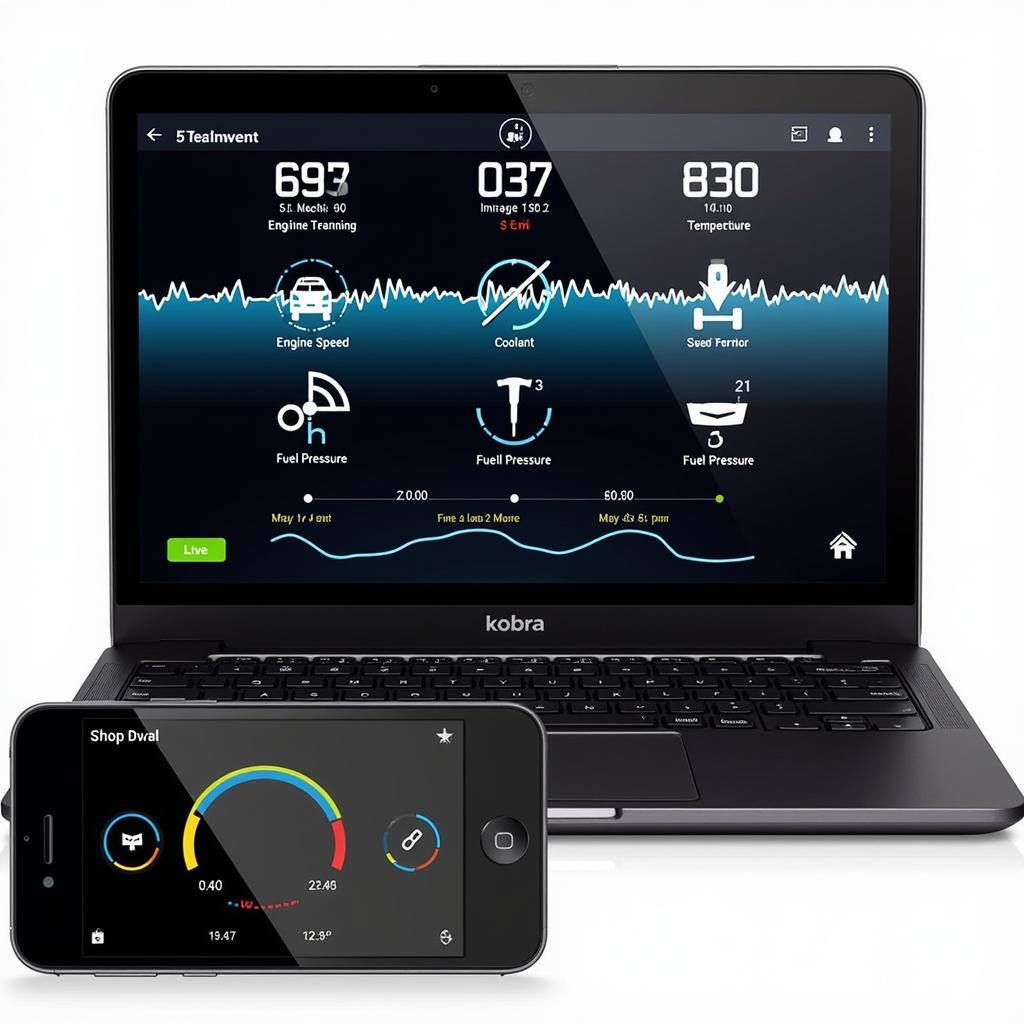 Kobra Car Scanner App Displaying Real-time Data