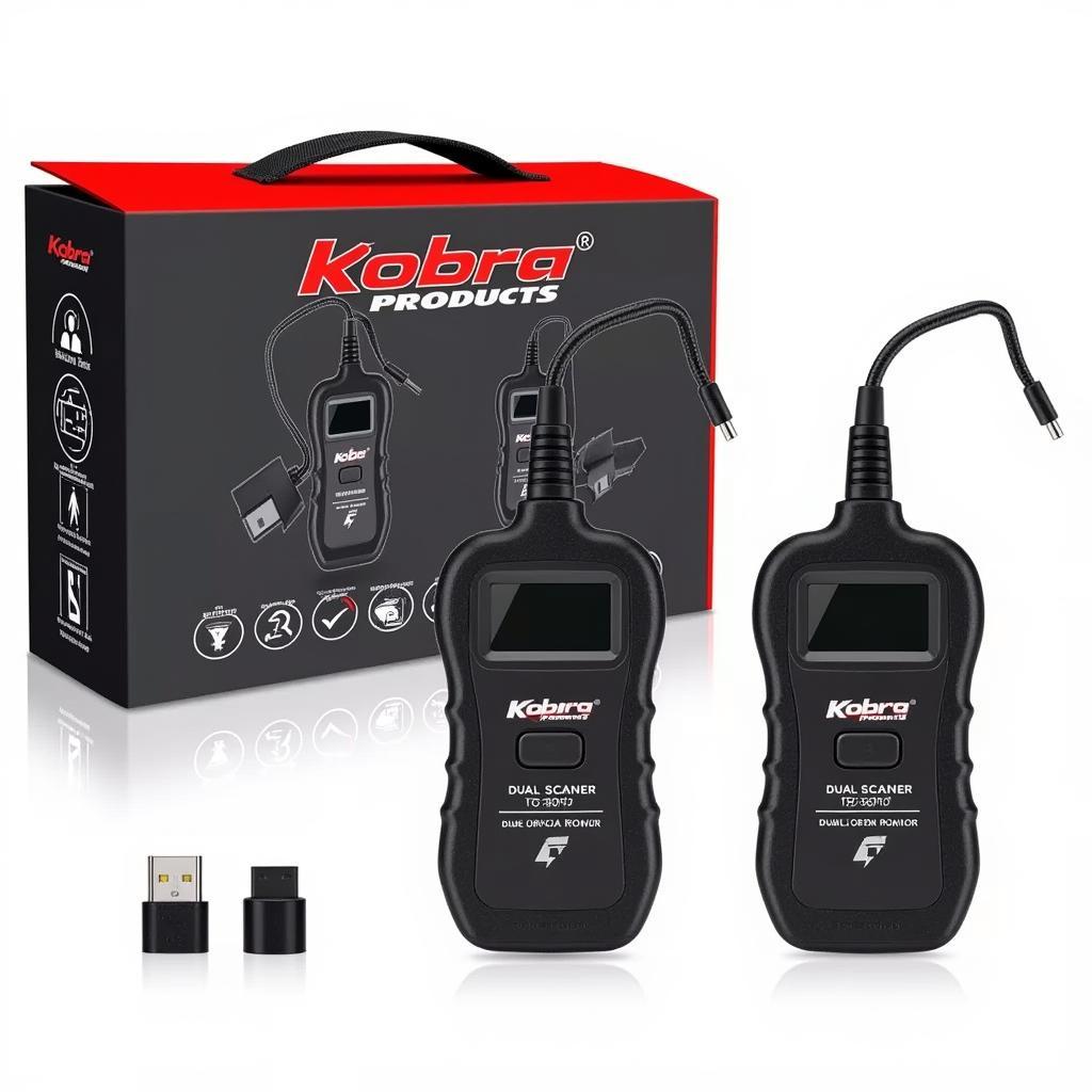 Kobra Products Wireless OBD2 Scanner 2-Pack Packaging