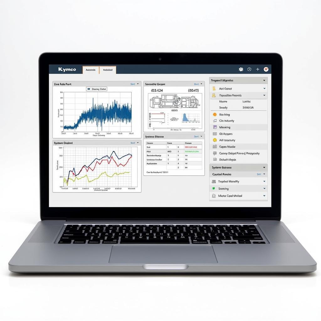 Kymco Diagnostic Software Interface on a Laptop