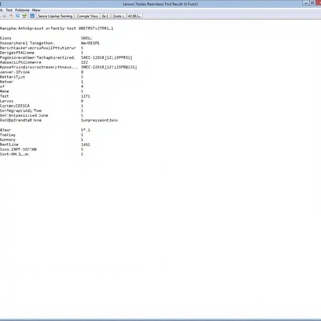 Lenovo Hardware Diagnostic Tool Test Results