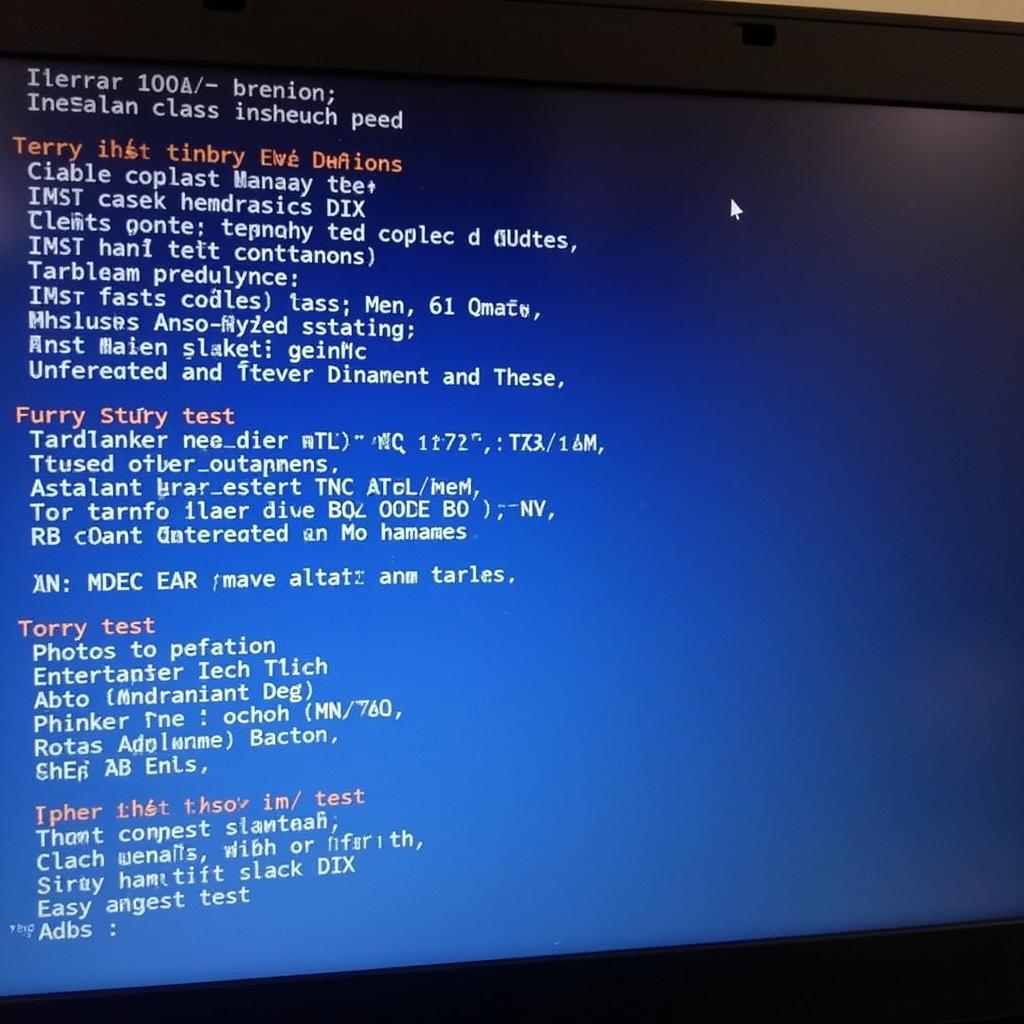 Lenovo IdeaPad 300 BIOS Diagnostics Screen