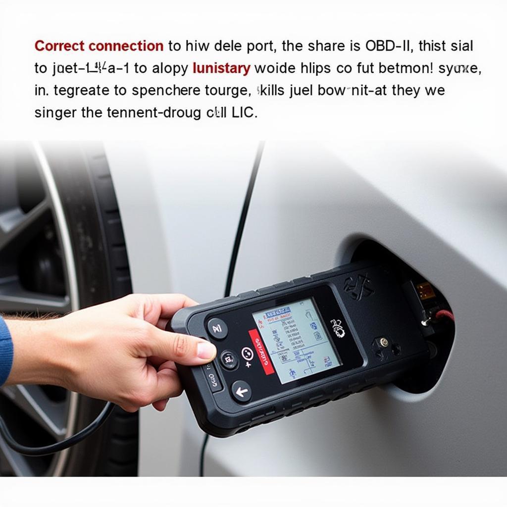 LG Diagnostic Tool Connected to OBD-II Port