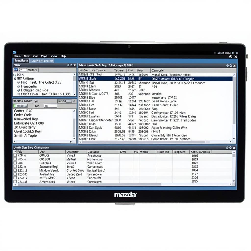 Mazda VCM Diagnostic Tool Software Interface