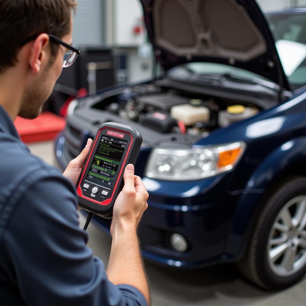 Mechanic Using Craftsman CanoBD2 87702