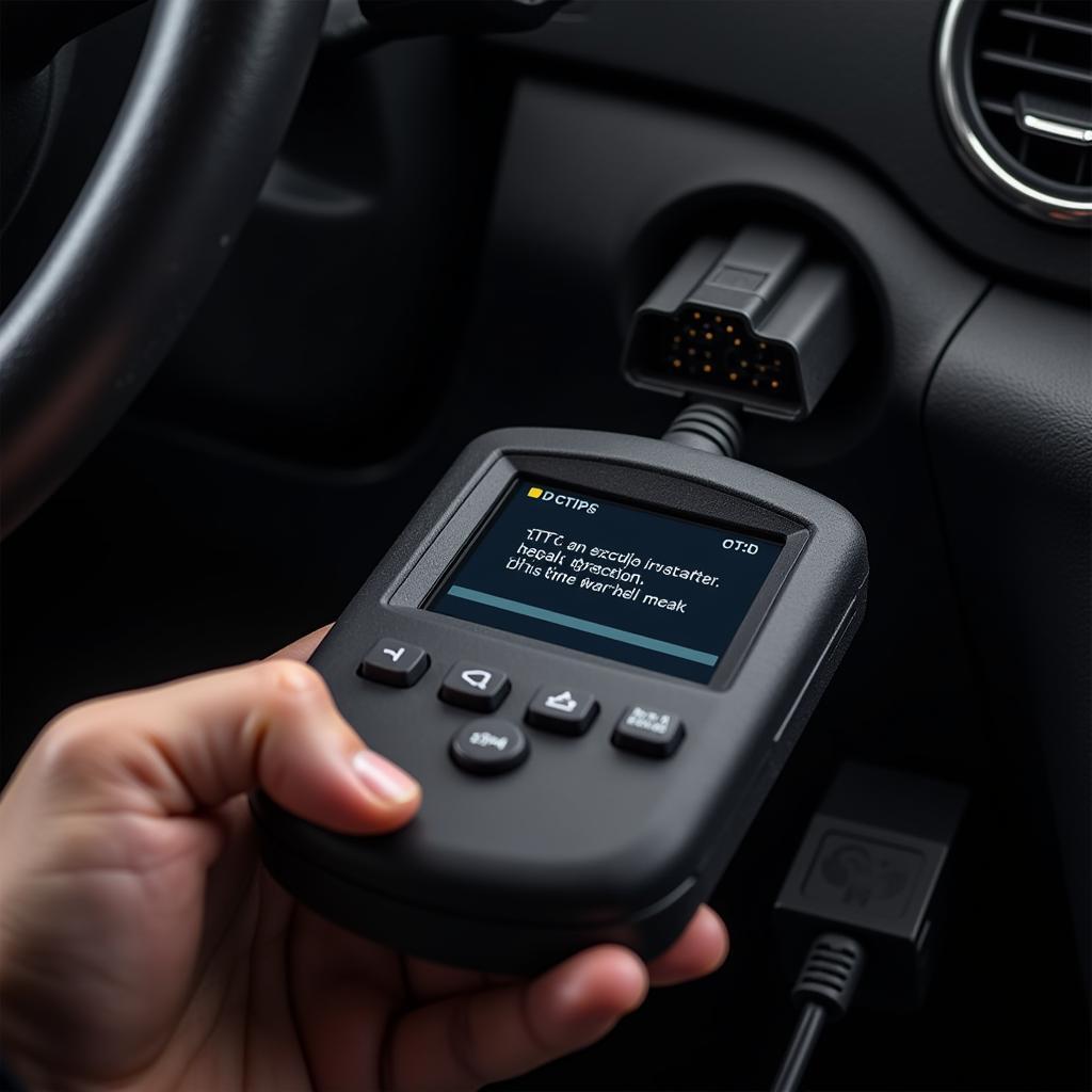 Mechanic Using OBD-II Scanner