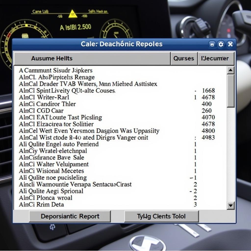 Mercedes Benz Sprinter Diagnostic Report