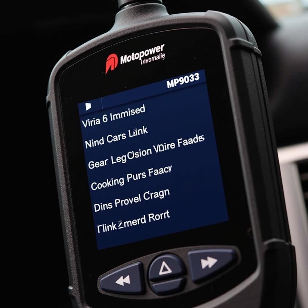 Motopower MP69033 Displaying OBD2 Codes