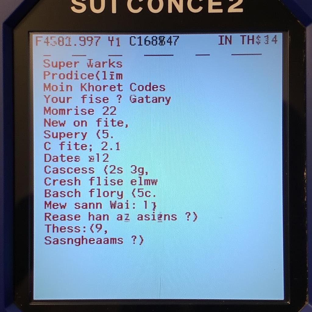 Nissan OBD1 Diagnostic Trouble Codes Displayed on a Scan Tool