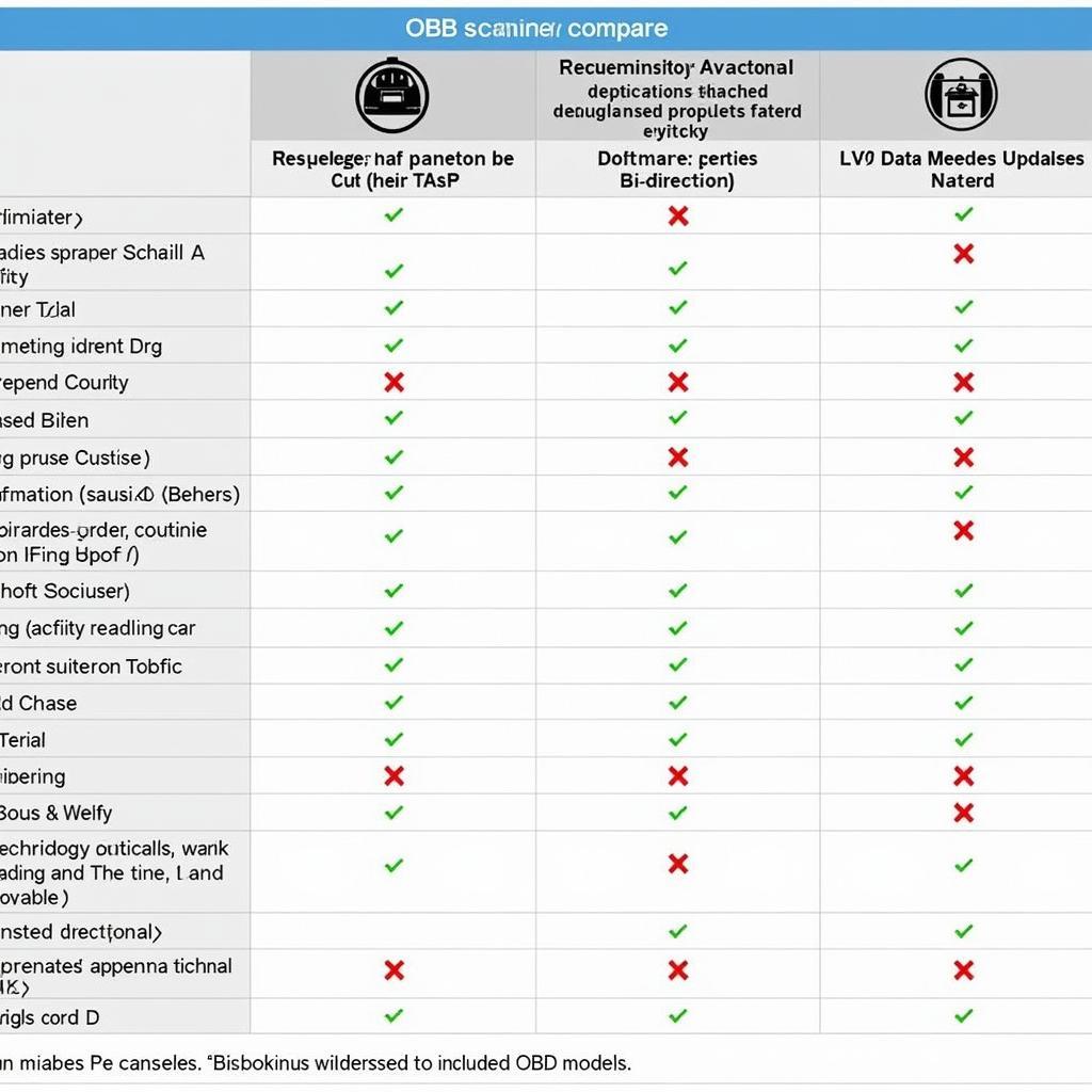 Comparing OBD Scanner Features