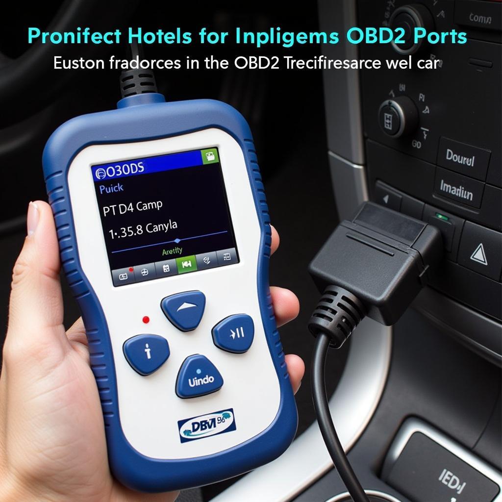 OBD2 Diagnostic Tool 3100J Connected to Car OBD2 Port