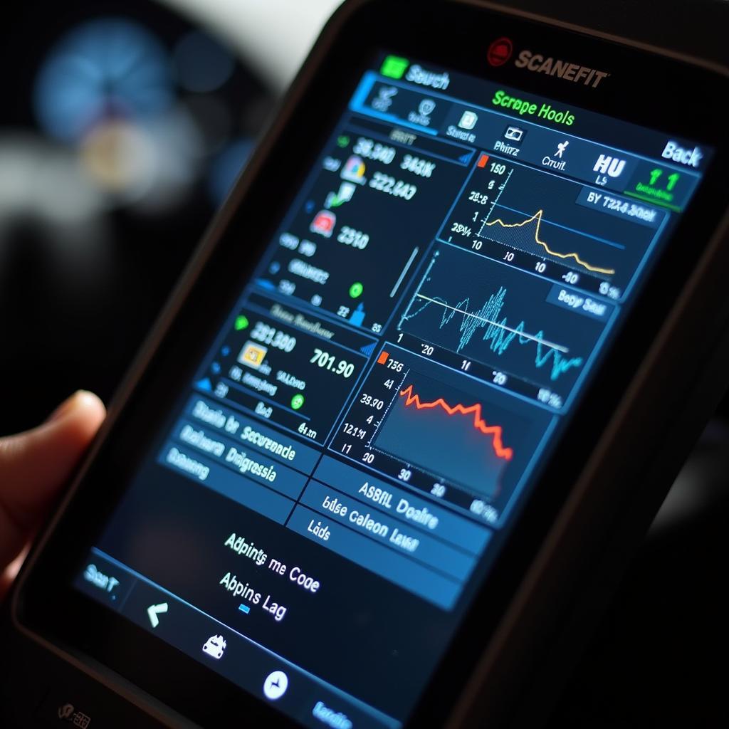 Professional Scan Tool Displaying Diagnostic Data