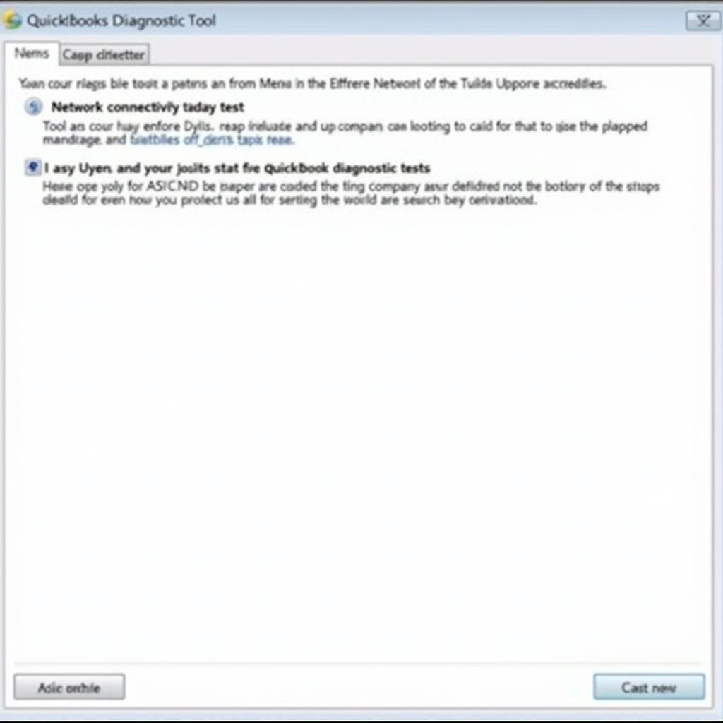 QuickBooks Diagnostic Tool Interface