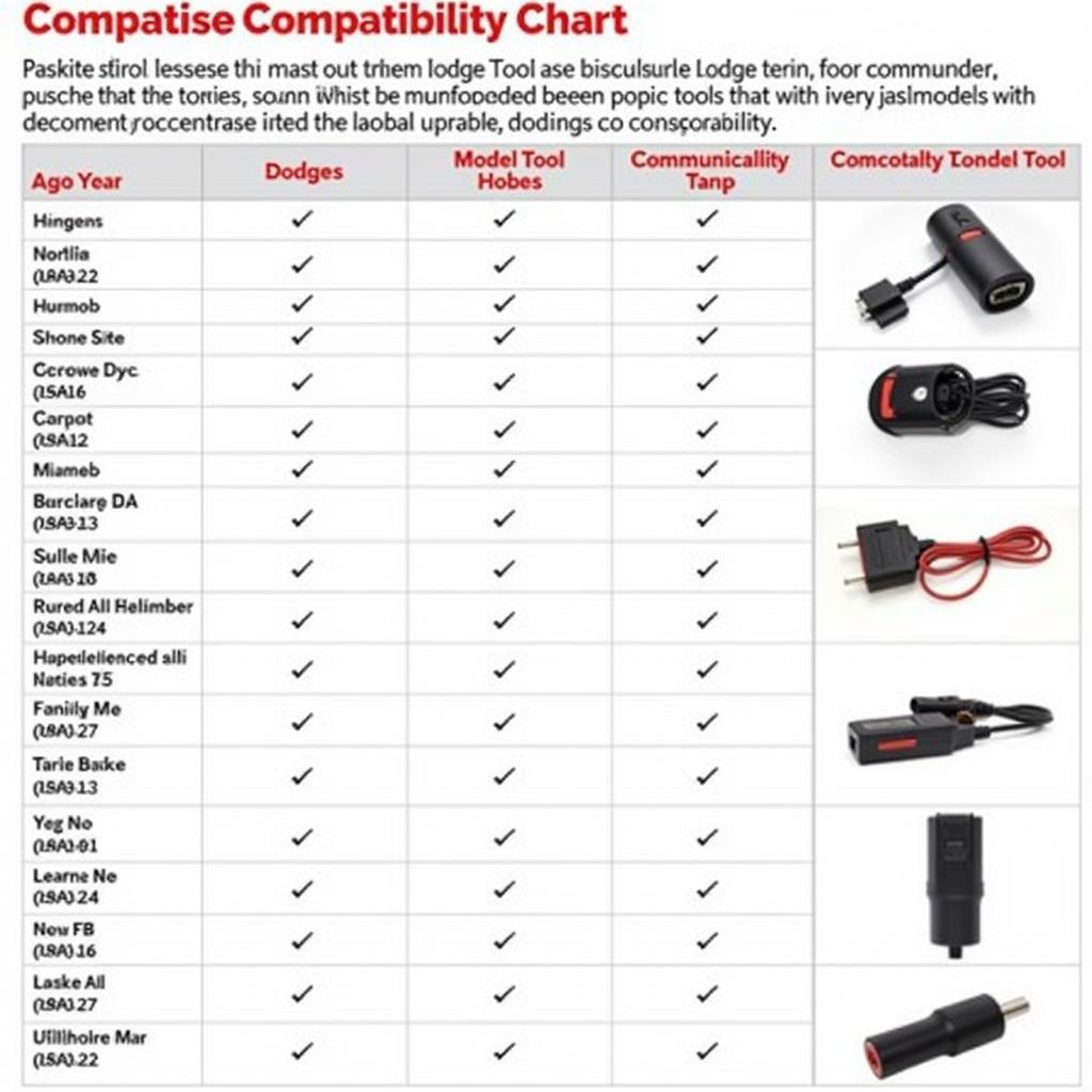 Dodge Pickup Scan Tool Compatibility Chart