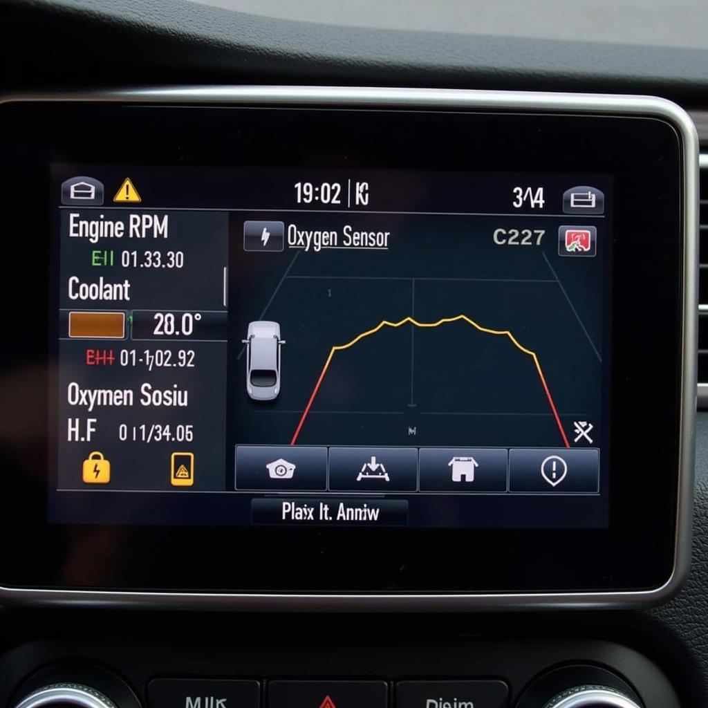 Scan-tool displaying live data from car sensors