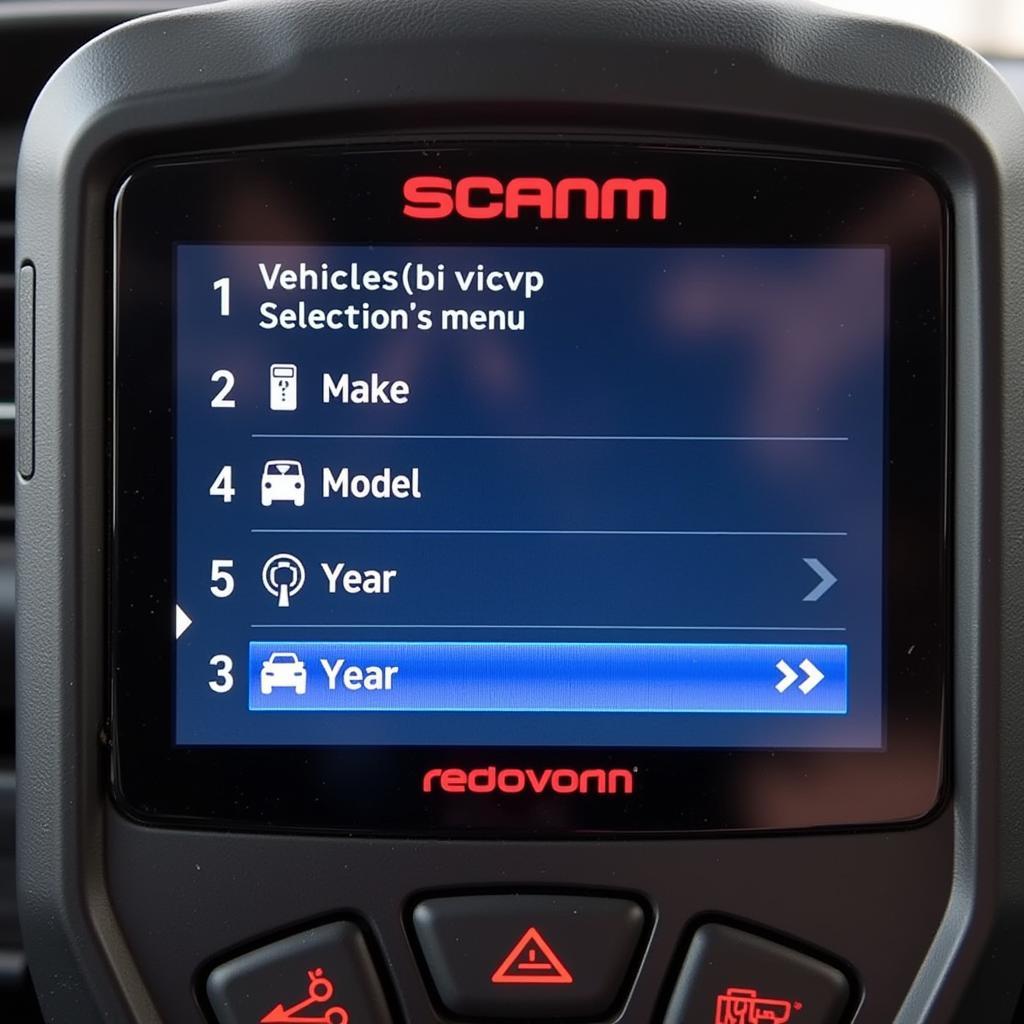 Scan Tool Menu Navigation