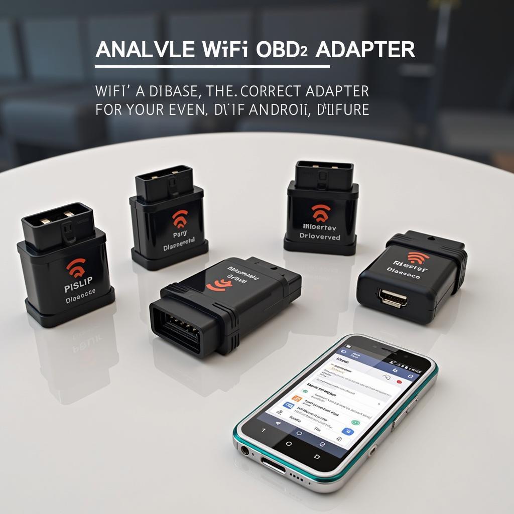 Various WiFi diagnostic tools Android displayed on a table with an Android phone