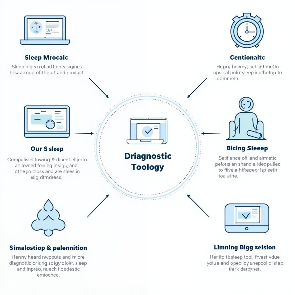 Different types of diagnostic tools for sleep medicine, including PSG, actigraphy, and HSAT.