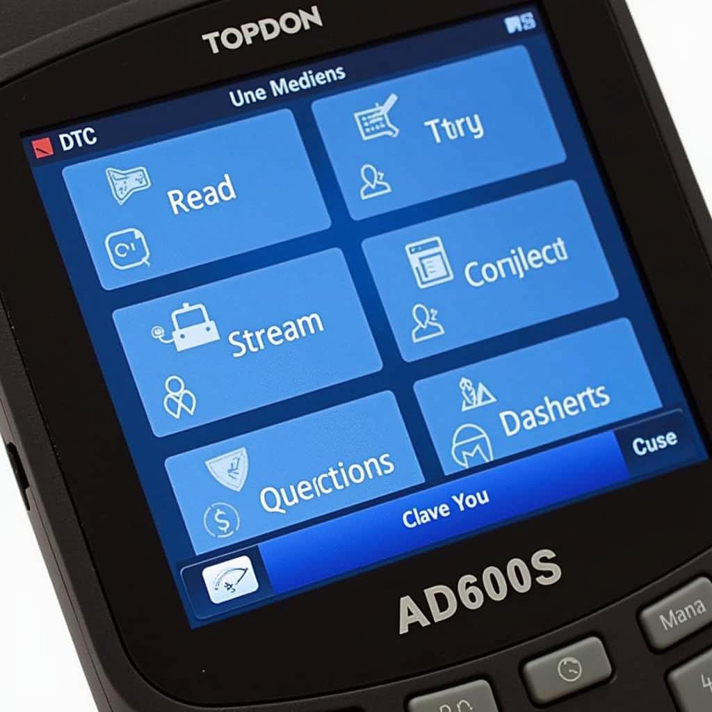 Topdon AD600S Features Display