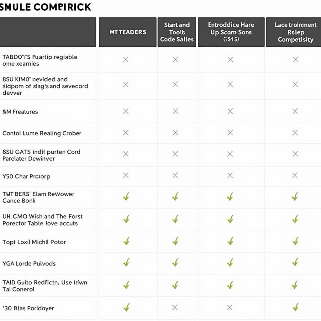 Truck Scan Tool Comparison Chart