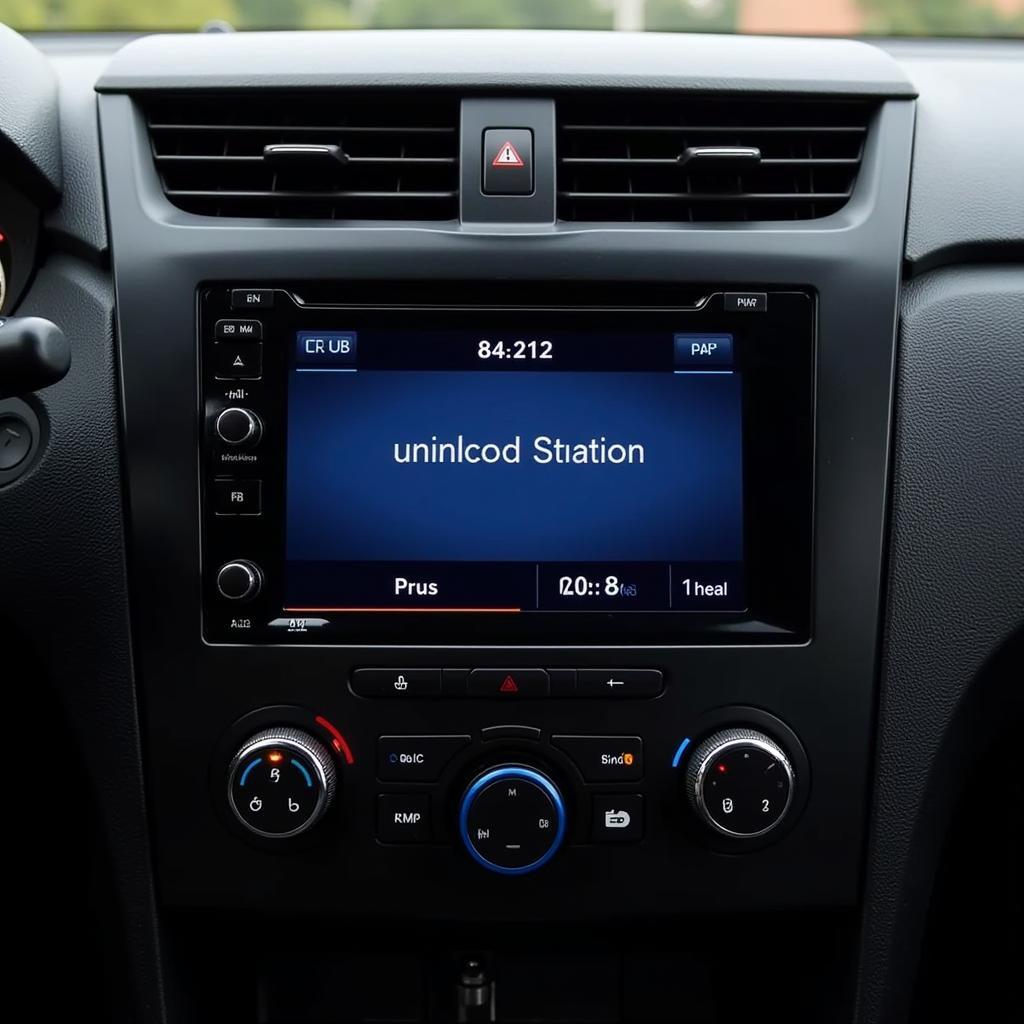 Unlocked car radio functioning correctly