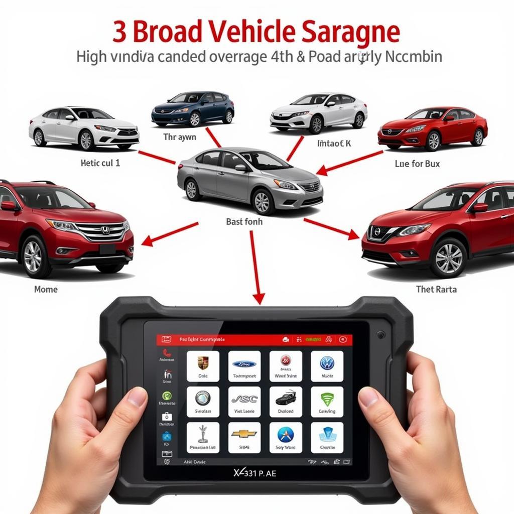 X-431 Pad II AE diagnosing various car models