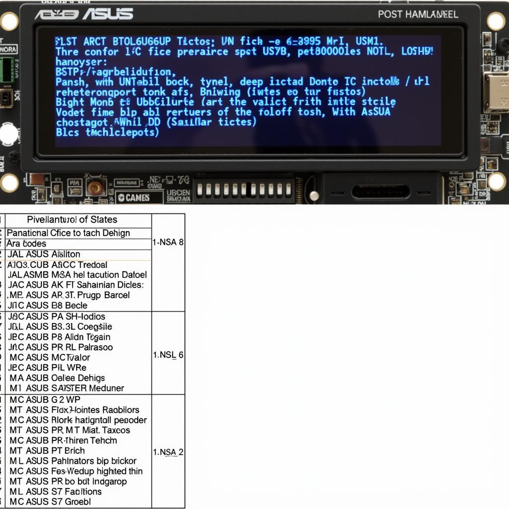 ASUS Motherboard POST Code Diagnostics