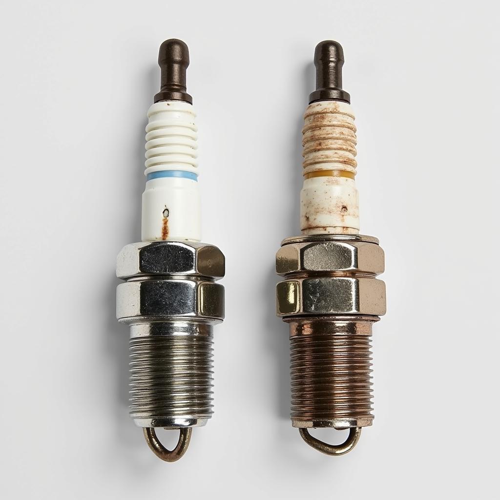 Comparison of a Good and a Bad Spark Plug