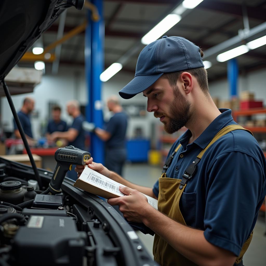 Barcode Scanner in Auto Repair Shop