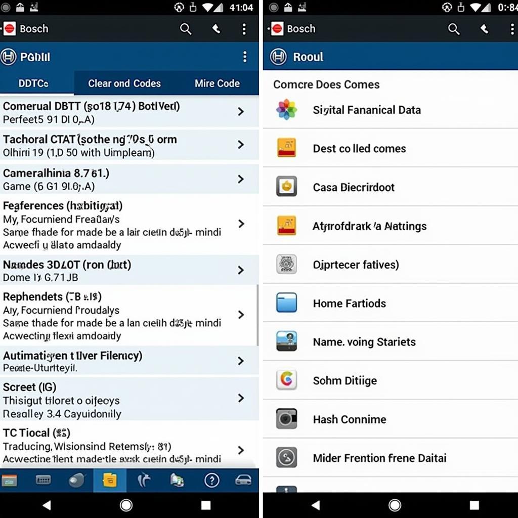 Bosch Bluetooth Scan Tool User Interface