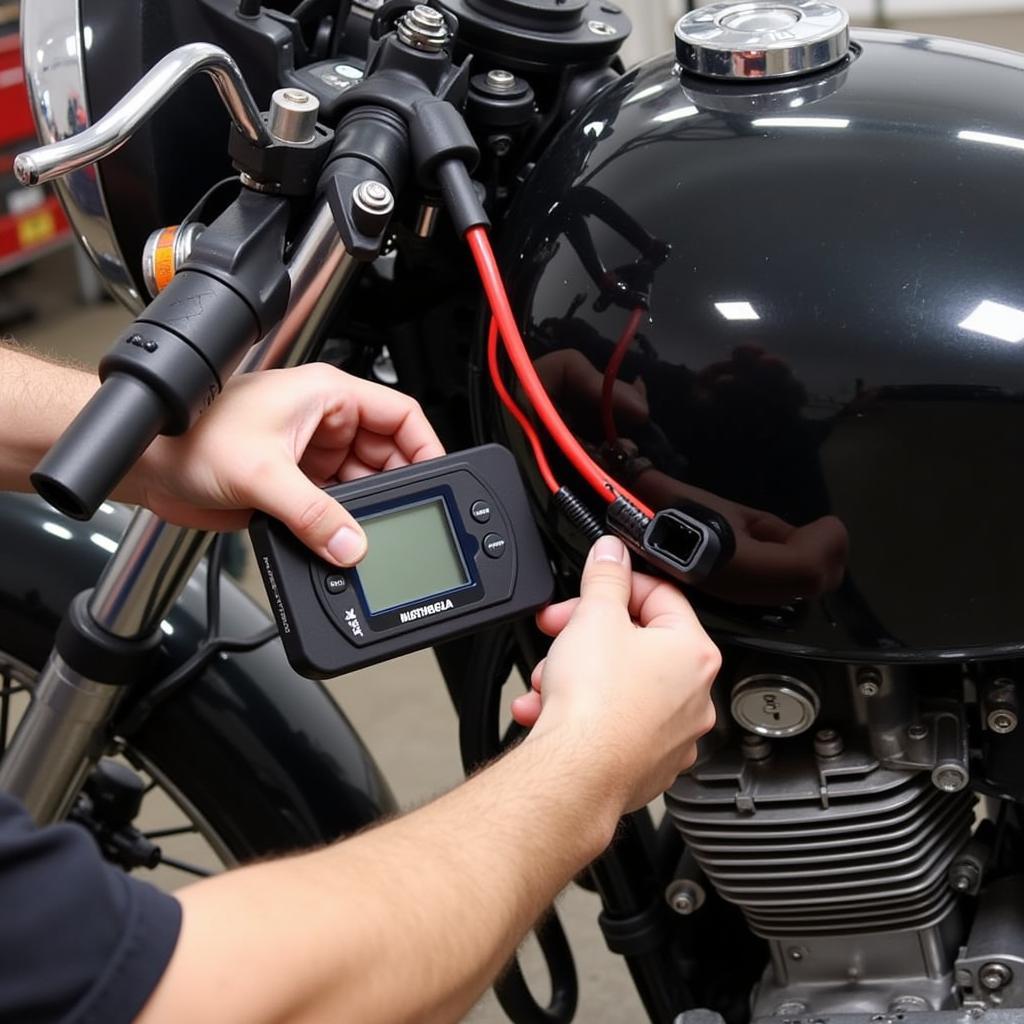 Connecting an ECU Diagnostic Tool to a Motorcycle