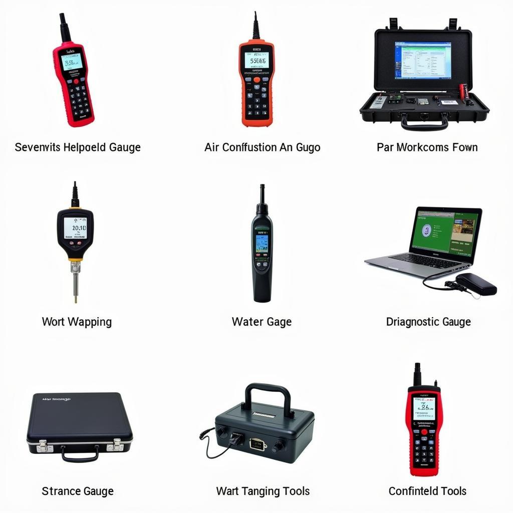 Variety of air conditioning diagnostic tools showcasing different sizes, features, and complexity.