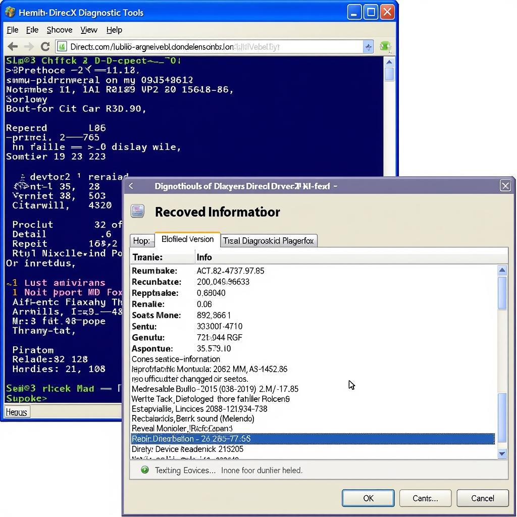 DirectX Diagnostic Tool Report Example in Windows 7