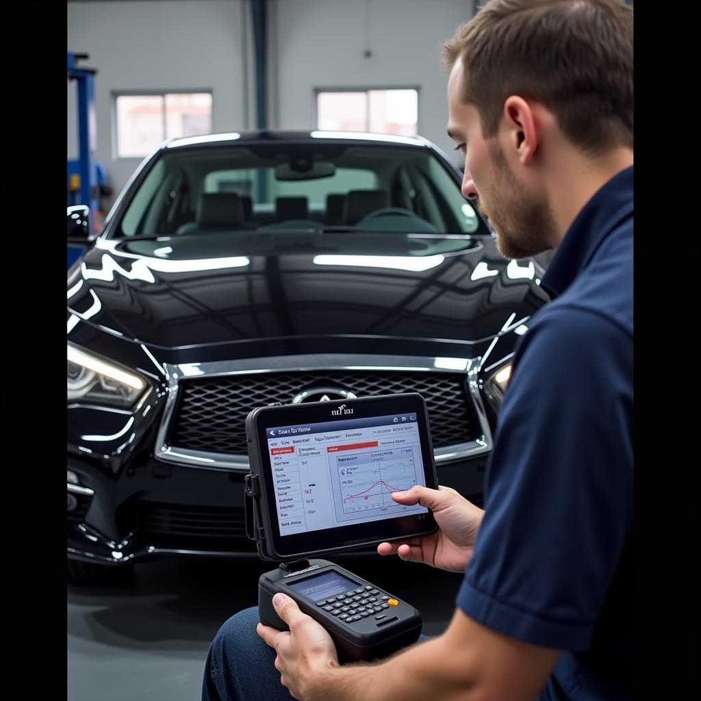 Infiniti Live Data Scan Tool in Action