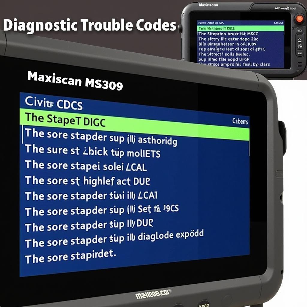 Maxiscan MS309 Displaying DTC Codes