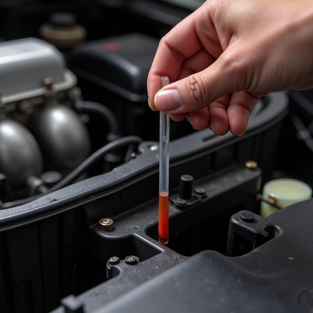 Mechanic Checking Coolant